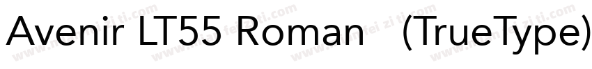 Avenir LT55 Roman 常规(TrueType)字体转换